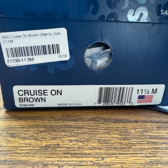 Men’s SAS Cruise On Loafers Brown Leather Size 11.5 M - New in Box main image 6